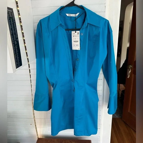 Zara Long Sleeve - Shirt Dress - Picture 3 of 7